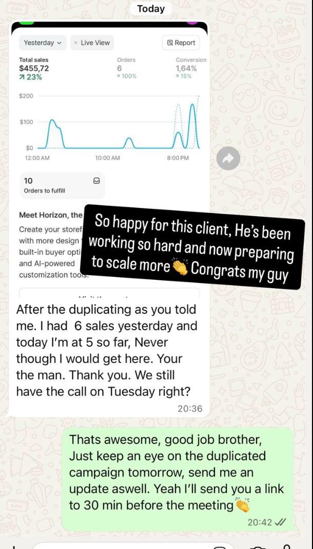 Client testimonial