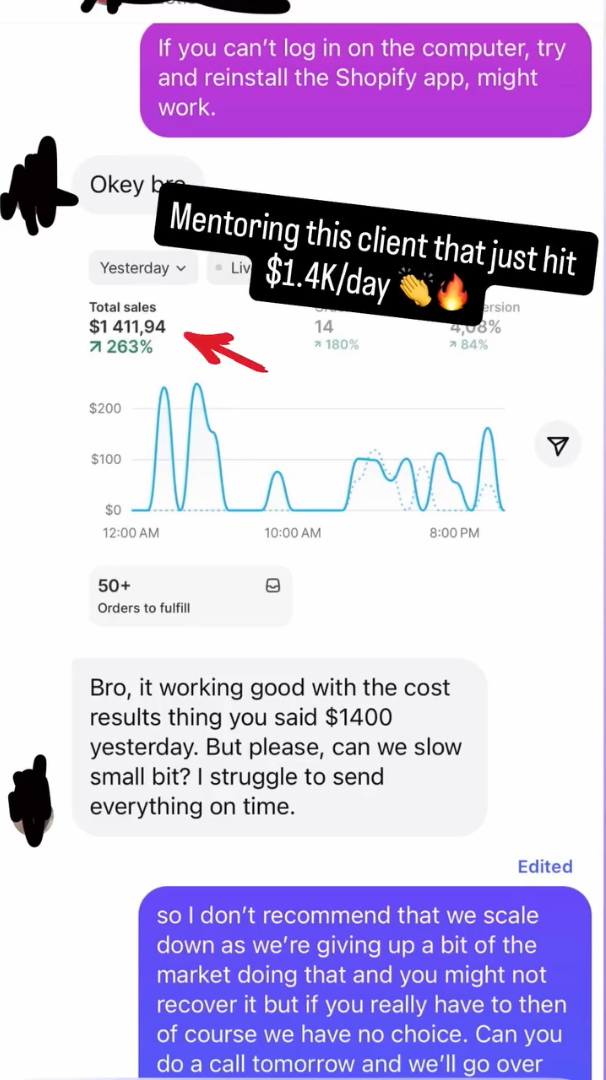 Client testimonial