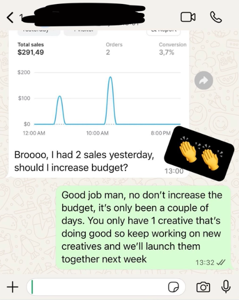 Client testimonial