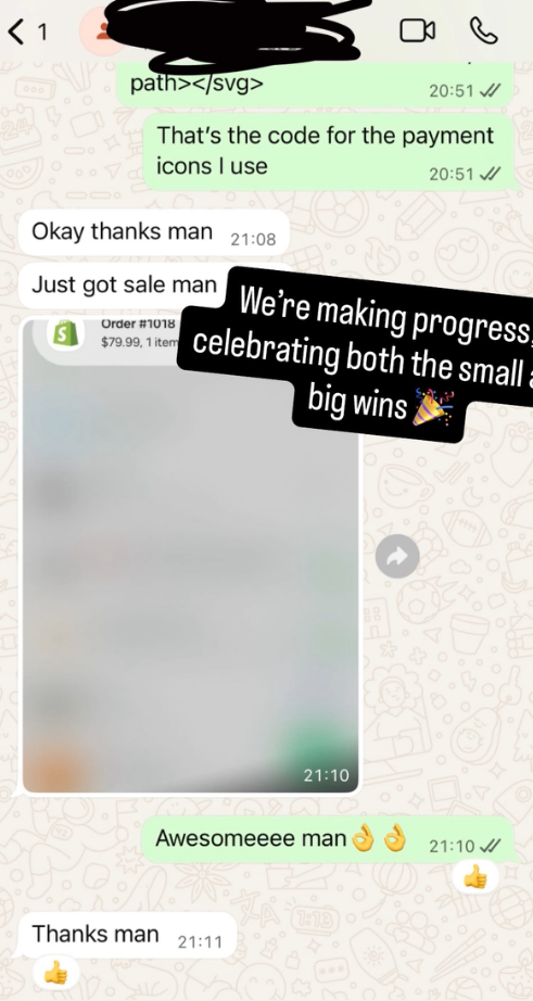 Client testimonial